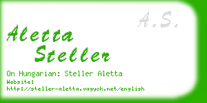 aletta steller business card